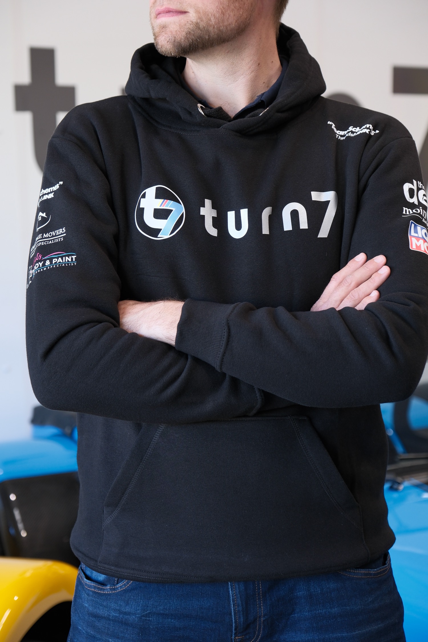 A fetching gentleman sporting a Turn 7 hoodie